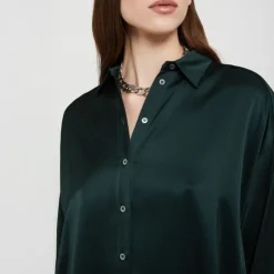 OTTOD AME Viscose Overshirt in Black