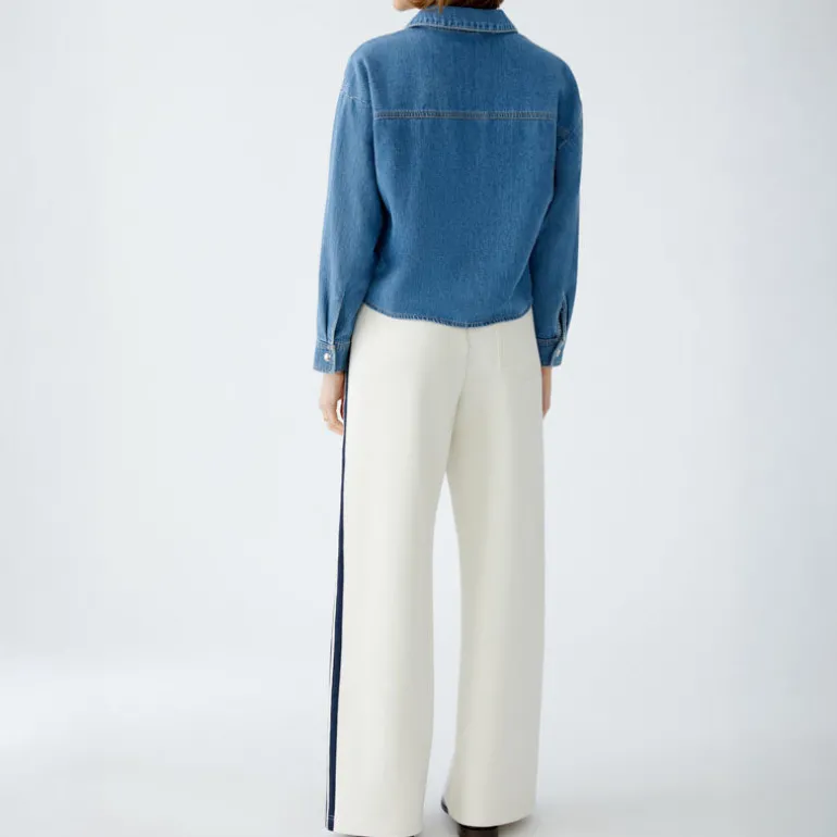 OUI 91898 Denim Blouse in Blue