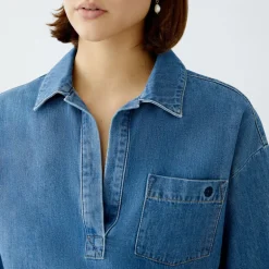 OUI 91898 Denim Blouse in Blue