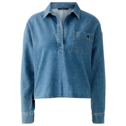 OUI 91898 Denim Blouse in Blue
