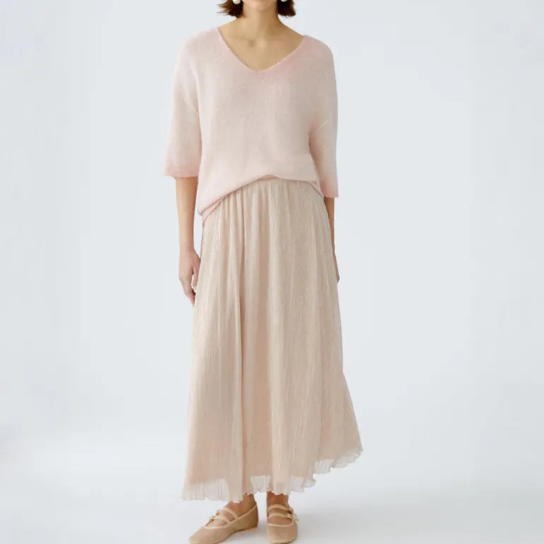 OUI 92422 Maxi Skirt in Rose Copper