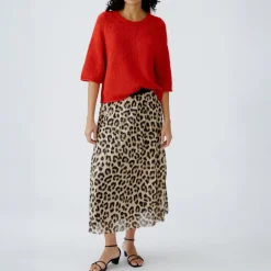 OUI 92426 Skirt in Camel Grey