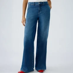 OUI 92788 Wide Leg Jeans in Dark Blue Denim