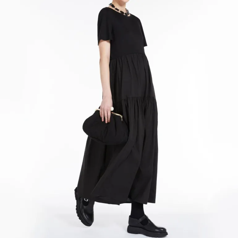 Palmira Jersey Dress in Black | Collen & Clare
