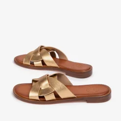 PENELOPE CHILVERS Basque Metallic Sandal in Gold