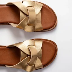 PENELOPE CHILVERS Basque Metallic Sandal in Gold