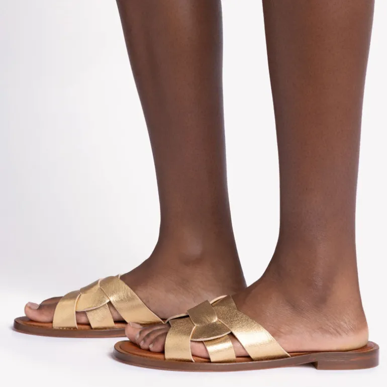PENELOPE CHILVERS Basque Metallic Sandal in Gold