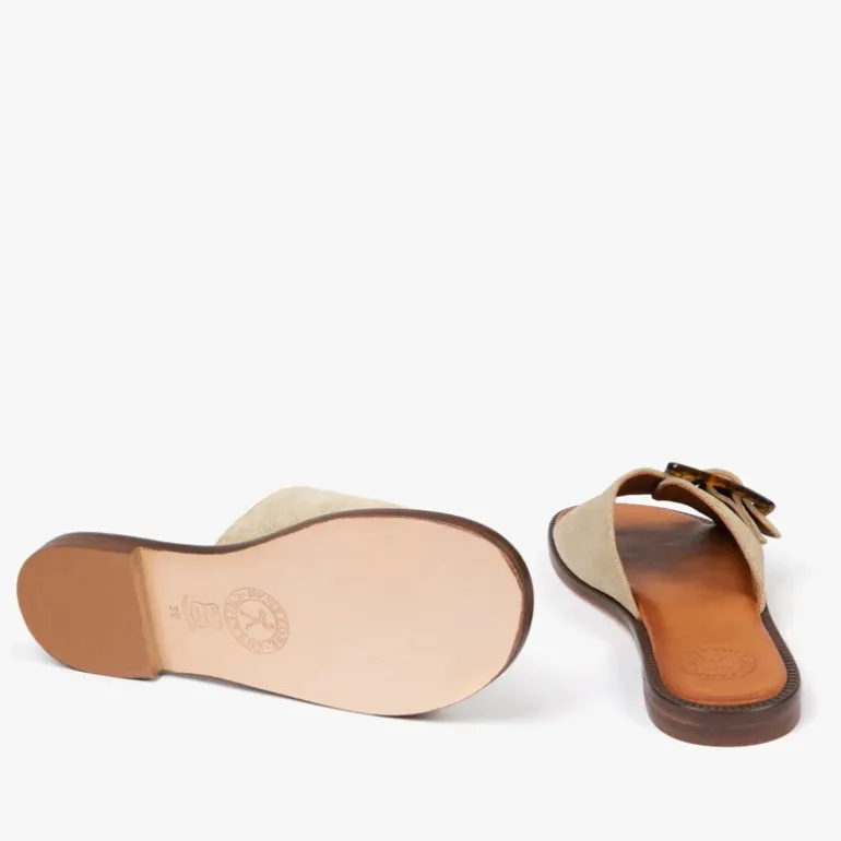PENELOPE CHILVERS Biarritz Buckle Sandals in Camel