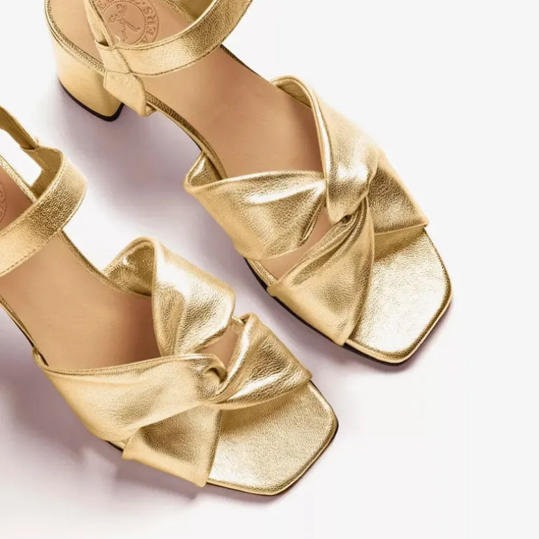 PENELOPE CHILVERS Infinity Metallic Sandal in Gold