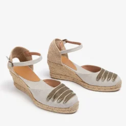 PENELOPE CHILVERS Low Mary Jane Dali Espadrilles in Putty
