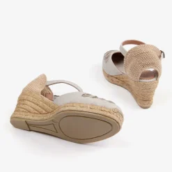 PENELOPE CHILVERS Low Mary Jane Dali Espadrilles in Putty