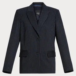 PERSONA BY MARINA RINALDI Nabil Milano Knit Fabric Blazer in Ultramari