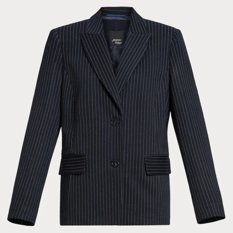 PERSONA BY MARINA RINALDI Nabil Milano Knit Fabric Blazer in Ultramari