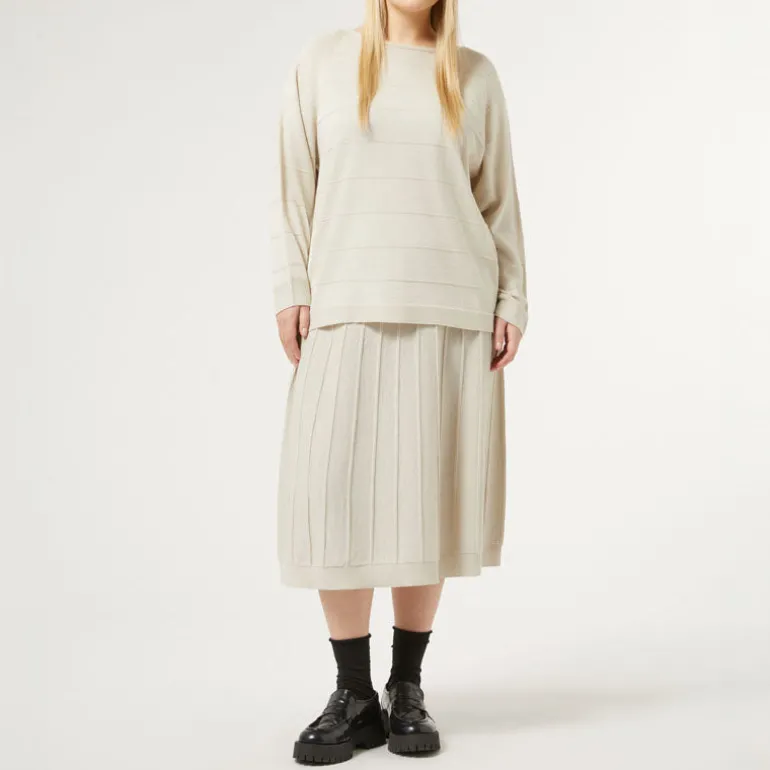 PERSONA BY MARINA RINALDI Gela Knitted Skirt in Turtledove
