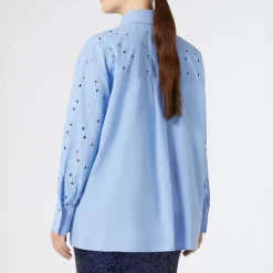PERSONA BY MARINA RINALDI Grolla Shirt in Blue Lace