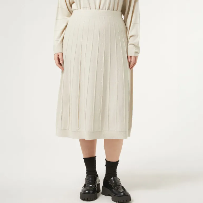 PERSONA BY MARINA RINALDI Gela Knitted Skirt in Turtledove