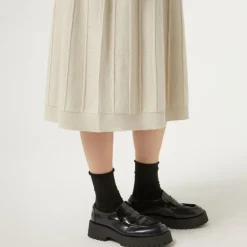 PERSONA BY MARINA RINALDI Gela Knitted Skirt in Turtledove