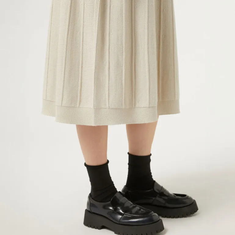 PERSONA BY MARINA RINALDI Gela Knitted Skirt in Turtledove
