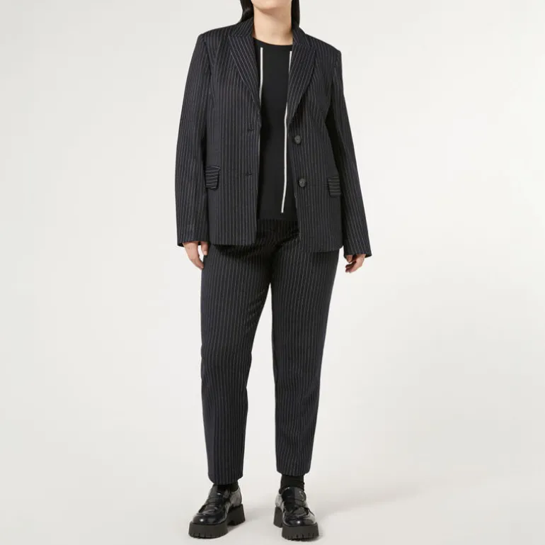 PERSONA BY MARINA RINALDI Nabil Milano Knit Fabric Blazer in Ultramari