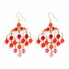 PHILIPPA KUNISCH Diamond Earrings in Red/Orange/Pink