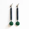 PHILIPPA KUNISCH Tube Earrings in Blue/Green