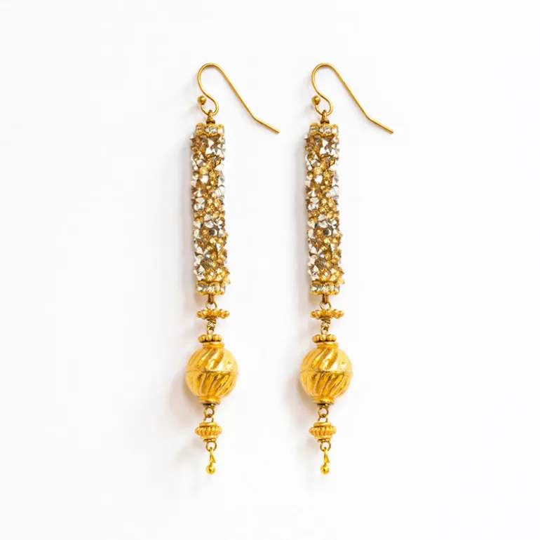 PHILIPPA KUNISCH Tube Earrings in Gold