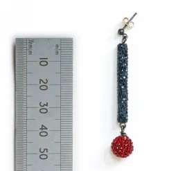 PHILIPPA KUNISCH Tube Earrings in Blue/Red