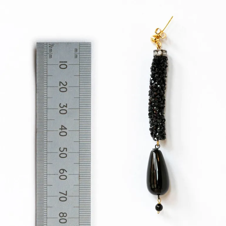 PHILIPPA KUNISCH Tube Earrings in Black