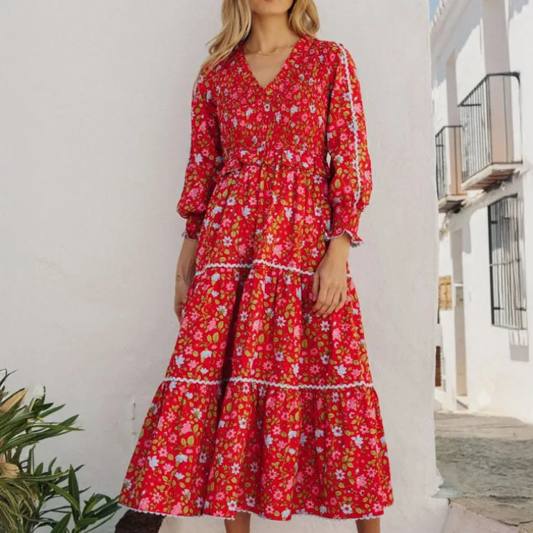 PINK CITY PRINTS Mia Dress in Poppy Meadow