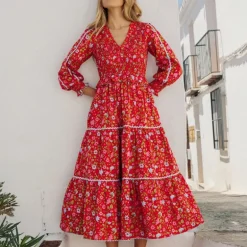 PINK CITY PRINTS Mia Dress in Poppy Meadow
