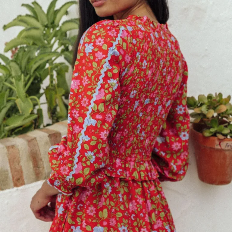 PINK CITY PRINTS Mia Dress in Poppy Meadow