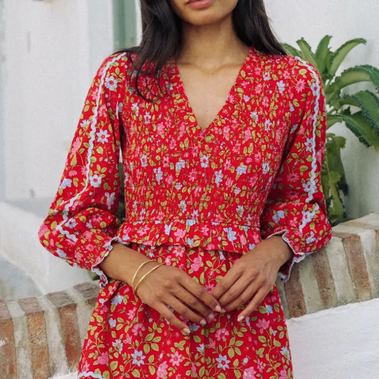 PINK CITY PRINTS Mia Dress in Poppy Meadow