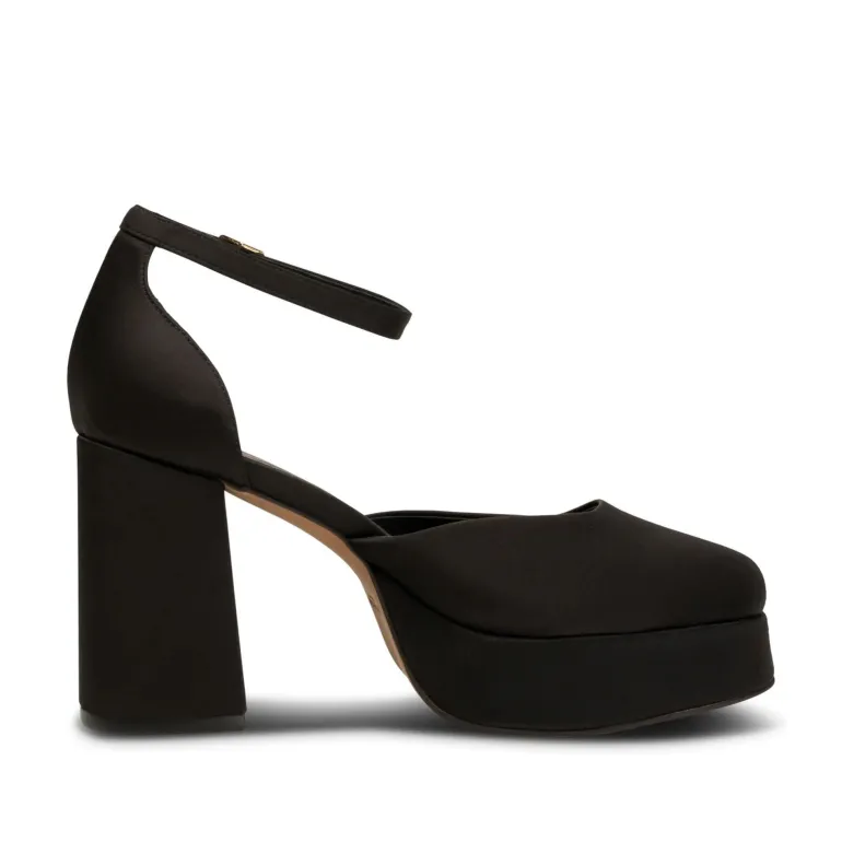Priscilla Ankle Strap Heels in Black | Collen & Clare