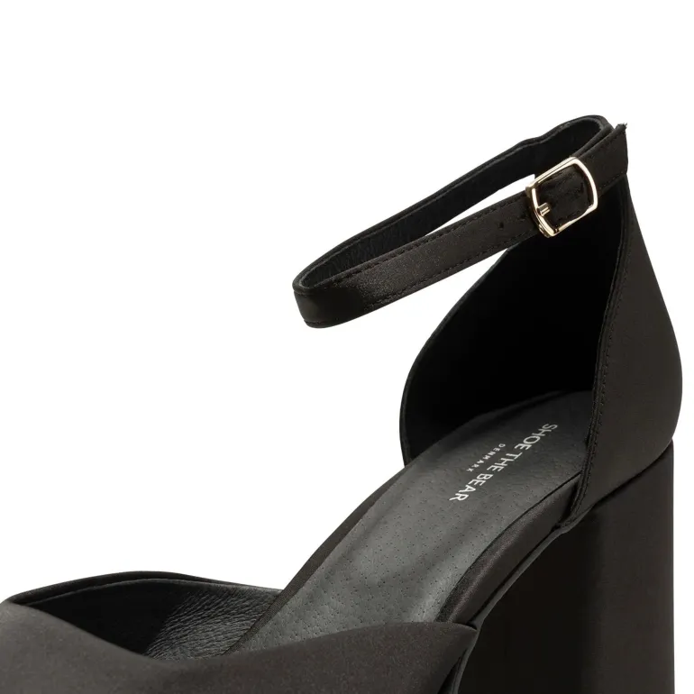 Priscilla Ankle Strap Heels in Black | Collen & Clare