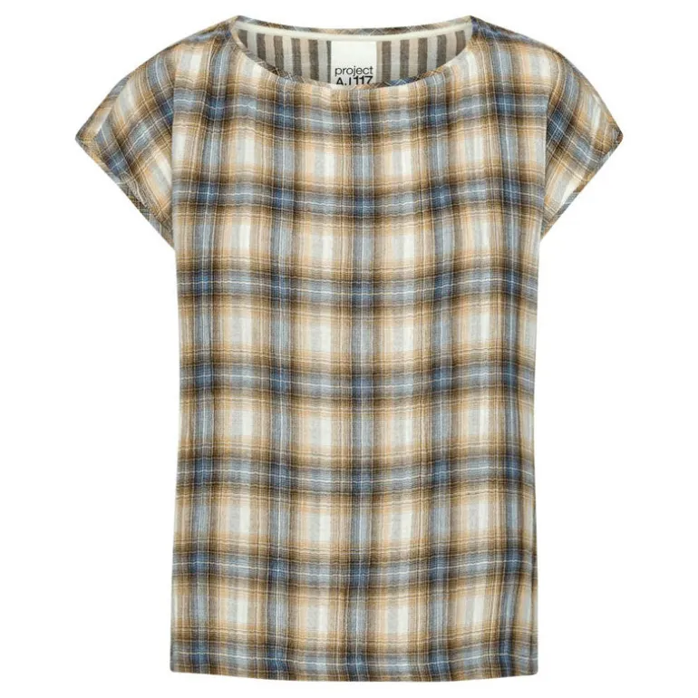 PROJECT AJ117 Madden Blouse in Indigo Check