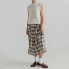PROJECT AJ117 Madge Skirt in Indigo Check
