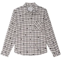 RAILS Milo L/S Shirt in Stone Flocked Daisies