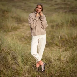 Reese High Neck Jumper in Sand Storm | Collen & Clare
