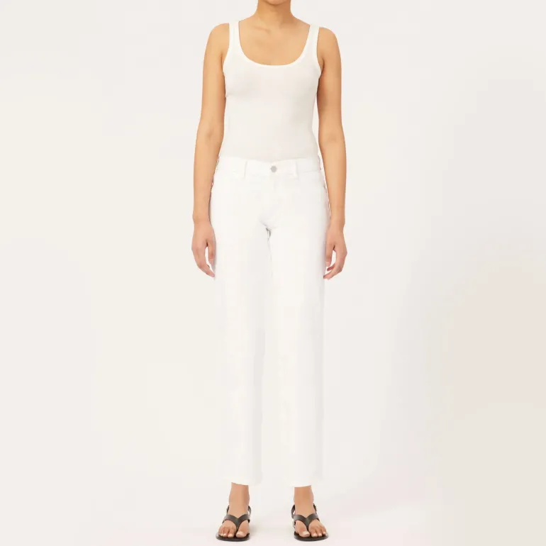 Riley Boyfriend Jeans in White | Collen and Clare