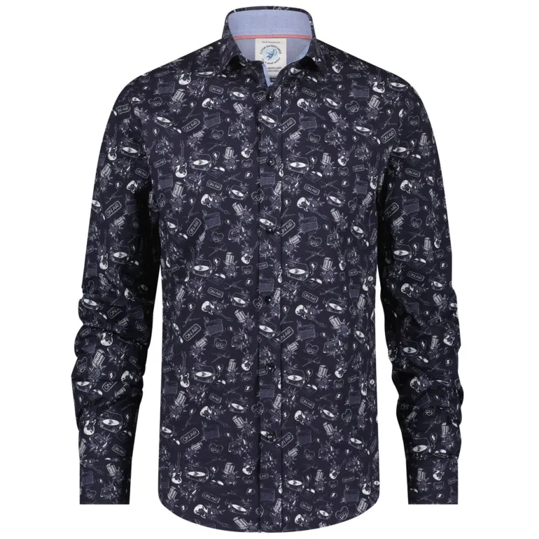 Rock & Roll Tattoo Shirt in Navy | Collen & Clare
