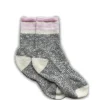 Rosemarkie 1/4 Slubbed Socks in Grey Marl/Baby Pink | Collen and Clare