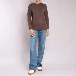 Round Neck Jumper in Chocolate | Collen & Clare