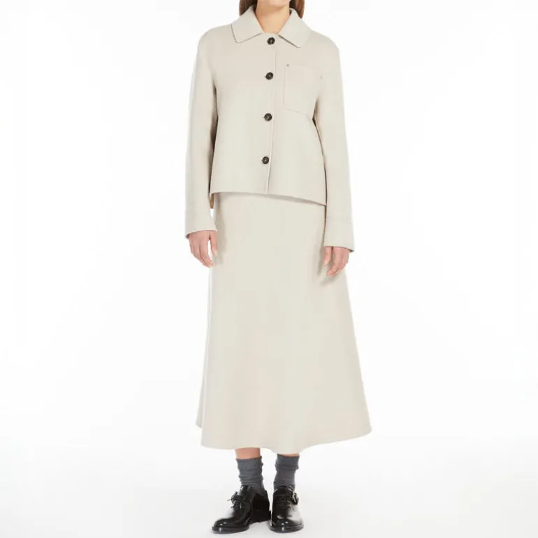 S MAXMARA Nevada Skirt in Ecru