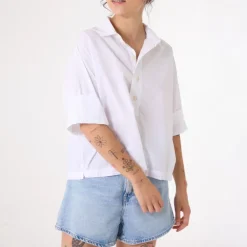 SACRECOEUR Jodie Boxy Shirt in White