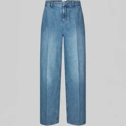 SECOND FEMALE Everly Denim Jeans in Blue Denim