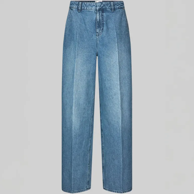 SECOND FEMALE Everly Denim Jeans in Blue Denim