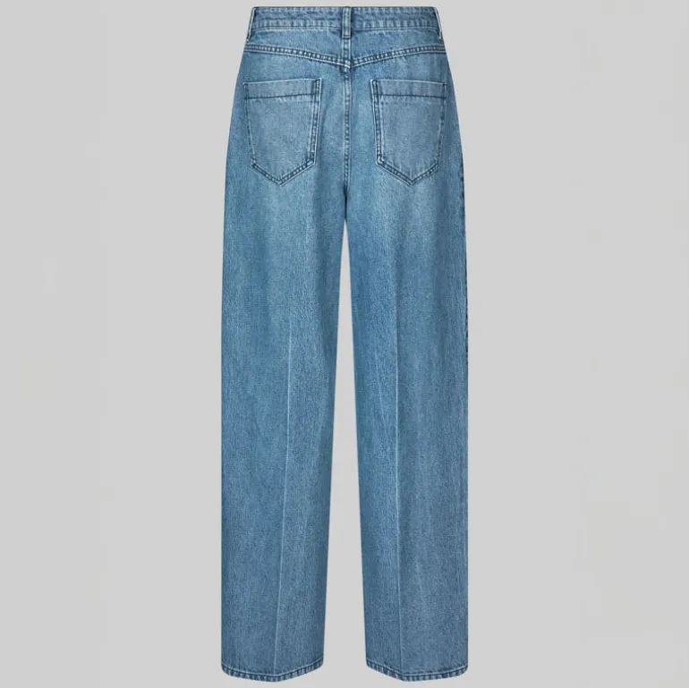 SECOND FEMALE Everly Denim Jeans in Blue Denim