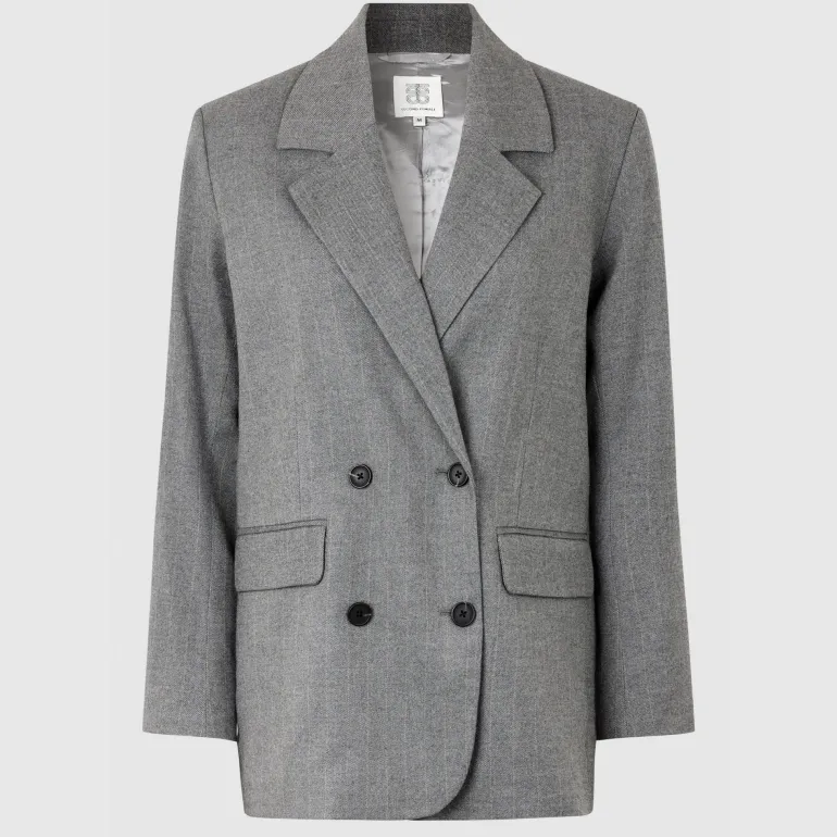 Second Female Holsye Blazer in Grey Melange | Collen & Clare