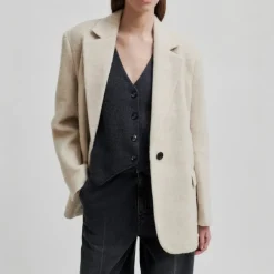 Second Female Sera Blazer in Beige Melange