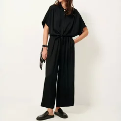 SESSUN Isla Night Wide Leg Elastic Pants in Black